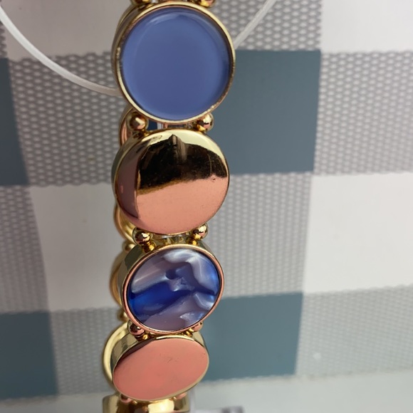 14th & Union Circle Gold Purple Stretchy Fashion Bracelet - Picture 3 of 12